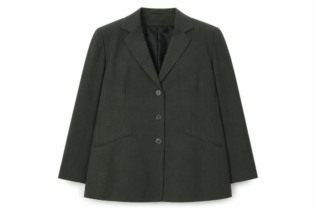 Front view of Eastex Women's Green Suit Jacket, size 18