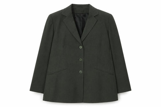 Front view of Eastex Women's Green Suit Jacket, size 18