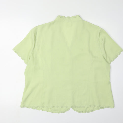 Eastex Women's Green Blouse Size 20 Polyester Short Sleeve