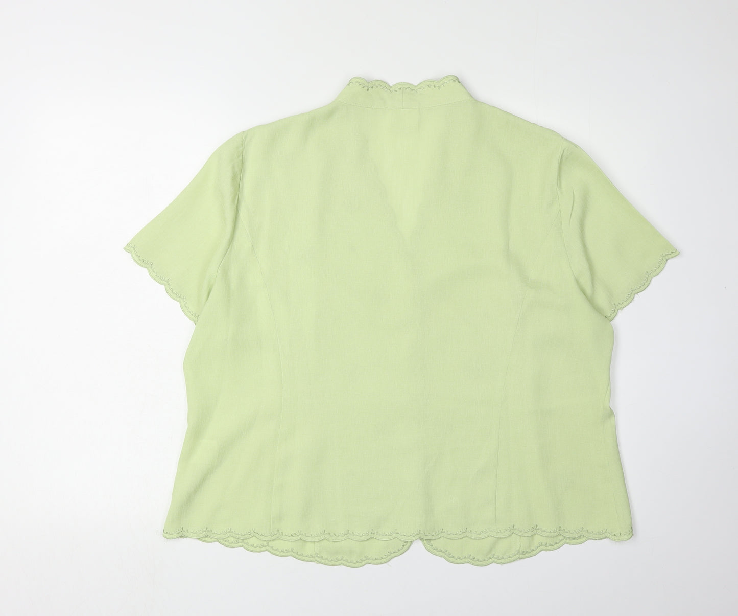 Eastex Women's Green Blouse Size 20 Polyester Short Sleeve