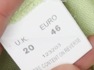 Eastex Women's Green Blouse Size 20 Polyester Short Sleeve