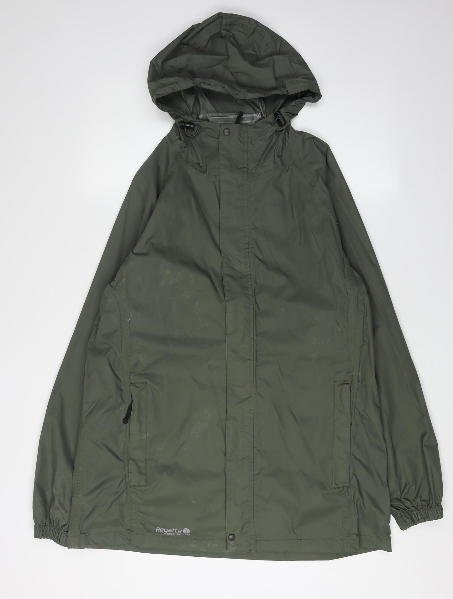 Regatta Men's Green Waterproof Hooded Jacket, Size M