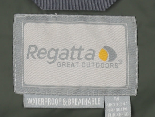Regatta Men's Green Waterproof Hooded Jacket, Size M