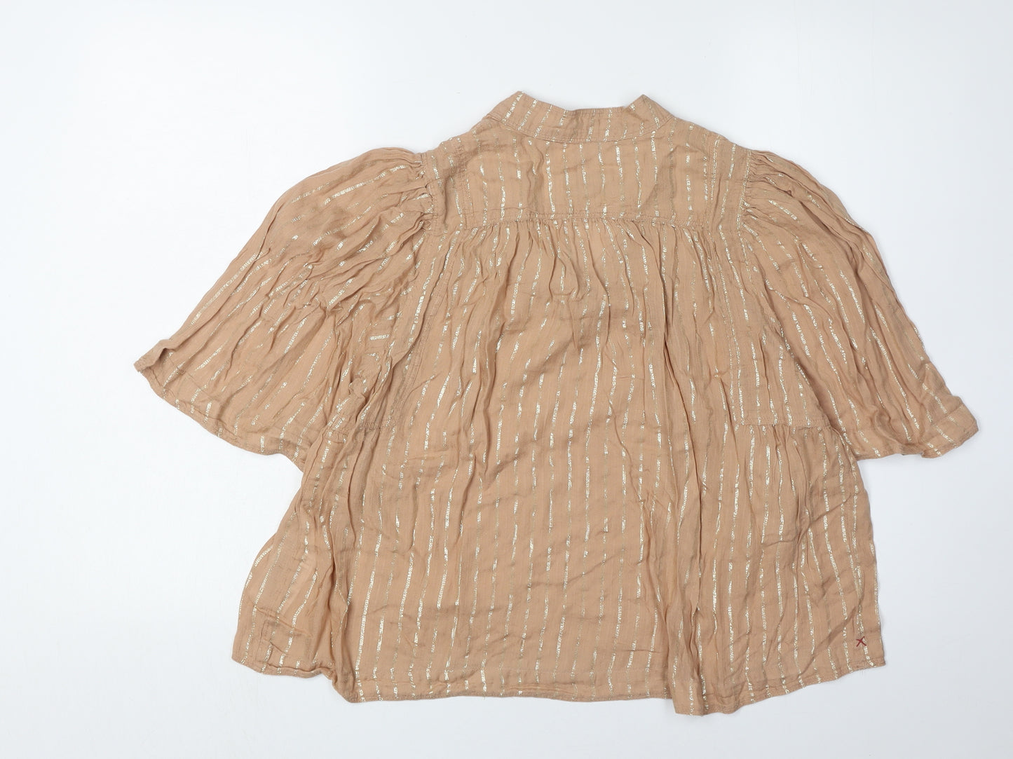 Noa Noa Women's Beige Blouse, Size 8, Striped