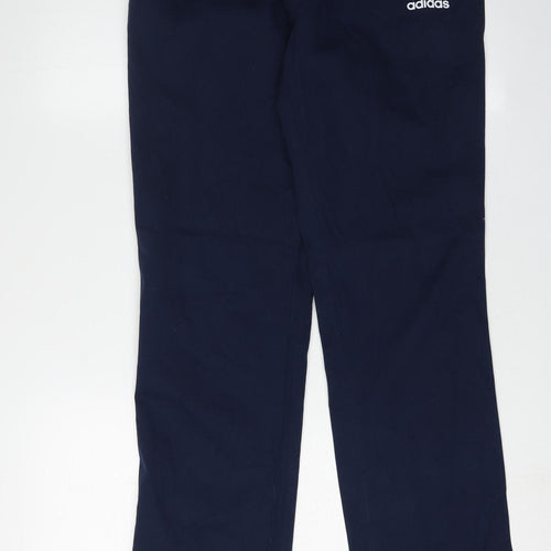 Adidas Men's Blue Trousers, Size L, Casual Regular Fit