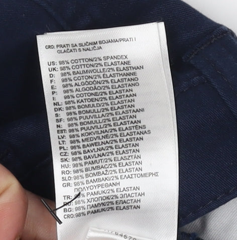 Adidas Men's Blue Trousers, Size L, Casual Regular Fit