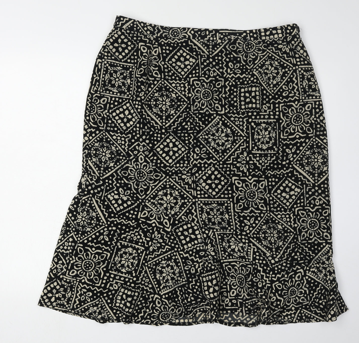 Eastex Women's Black Geometric Skirt Size 16