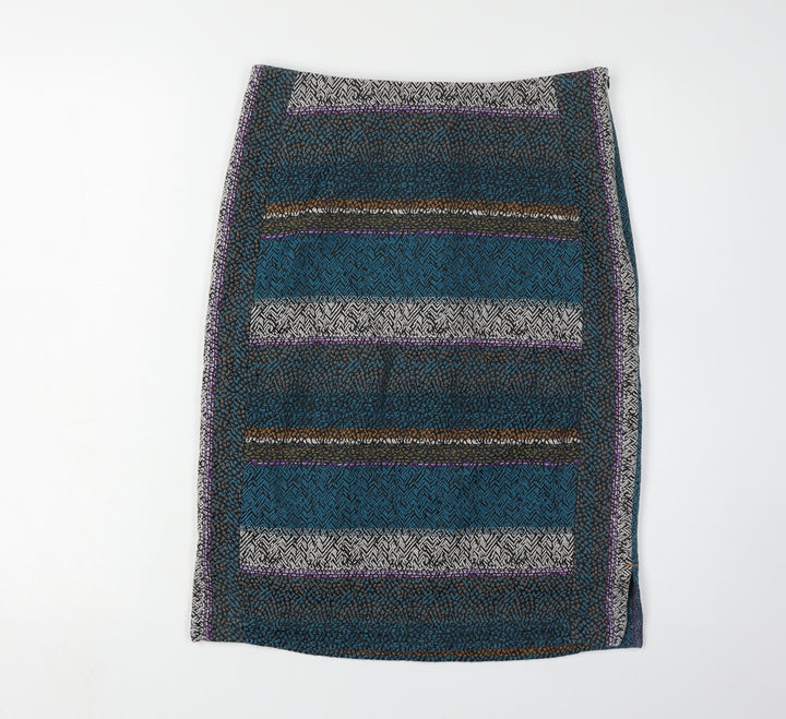 White Stuff Women’s Multicoloured Pencil Skirt, Size 8