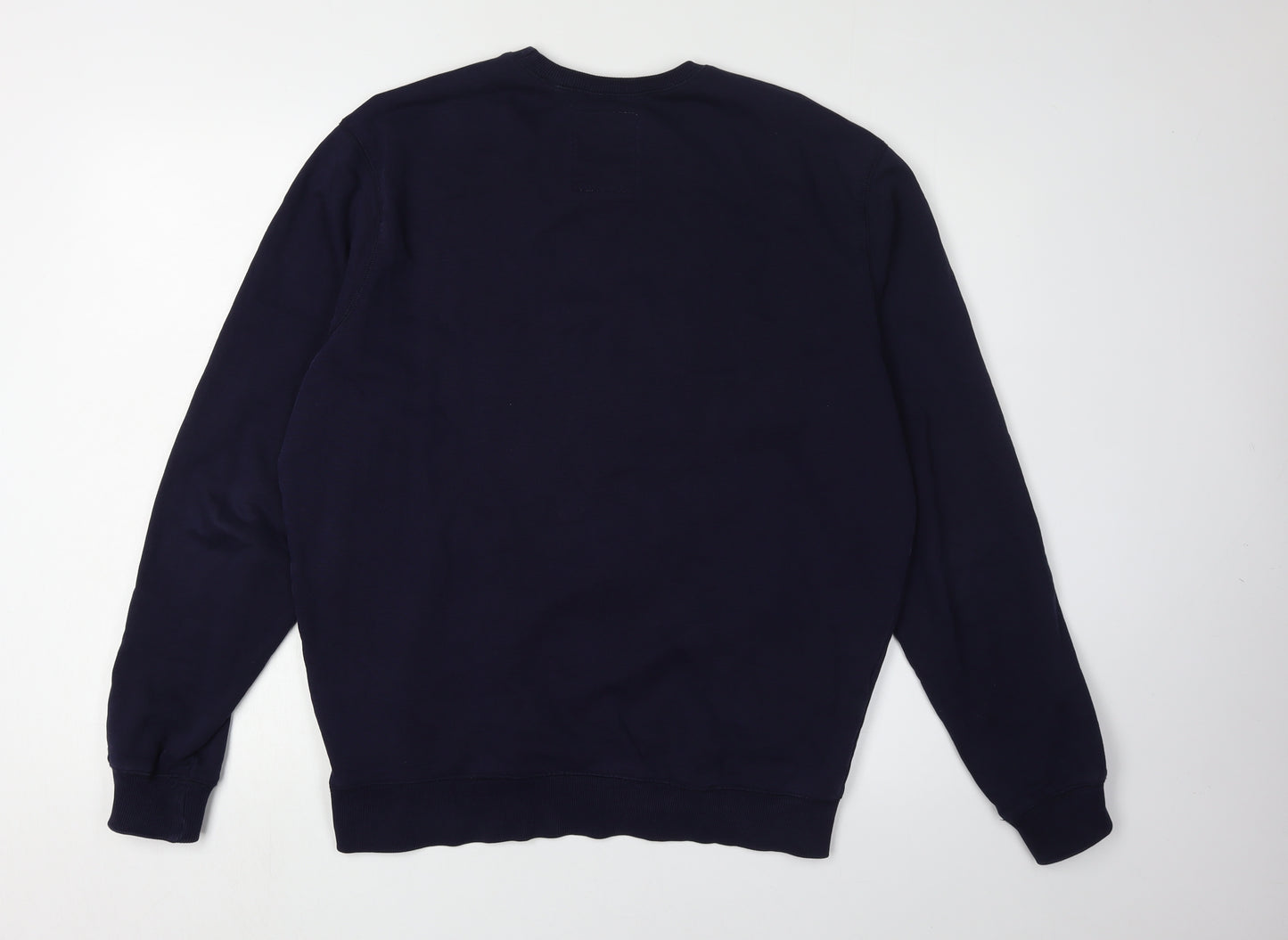 Diesel Unisex Blue Cotton Logo Pullover Sweatshirt M