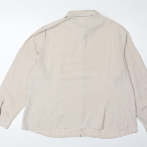 Eastex Women's Beige Button-Up Shirt, Size 20