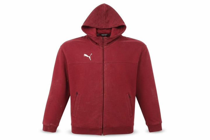 Front view of Puma Men's Red Full Zip Hoodie M