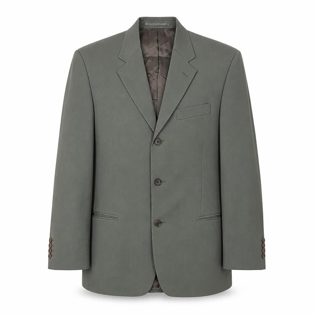 Front view of Pierre Cardin Men's Green Wool Suit Jacket 38S