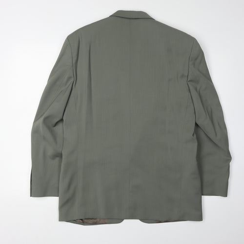 Pierre Cardin Men's Green Wool Suit Jacket 38S