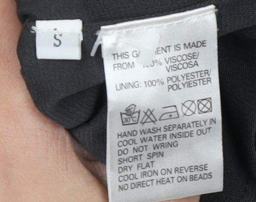 Jacques Vert Women's Black Beaded Blouse - S