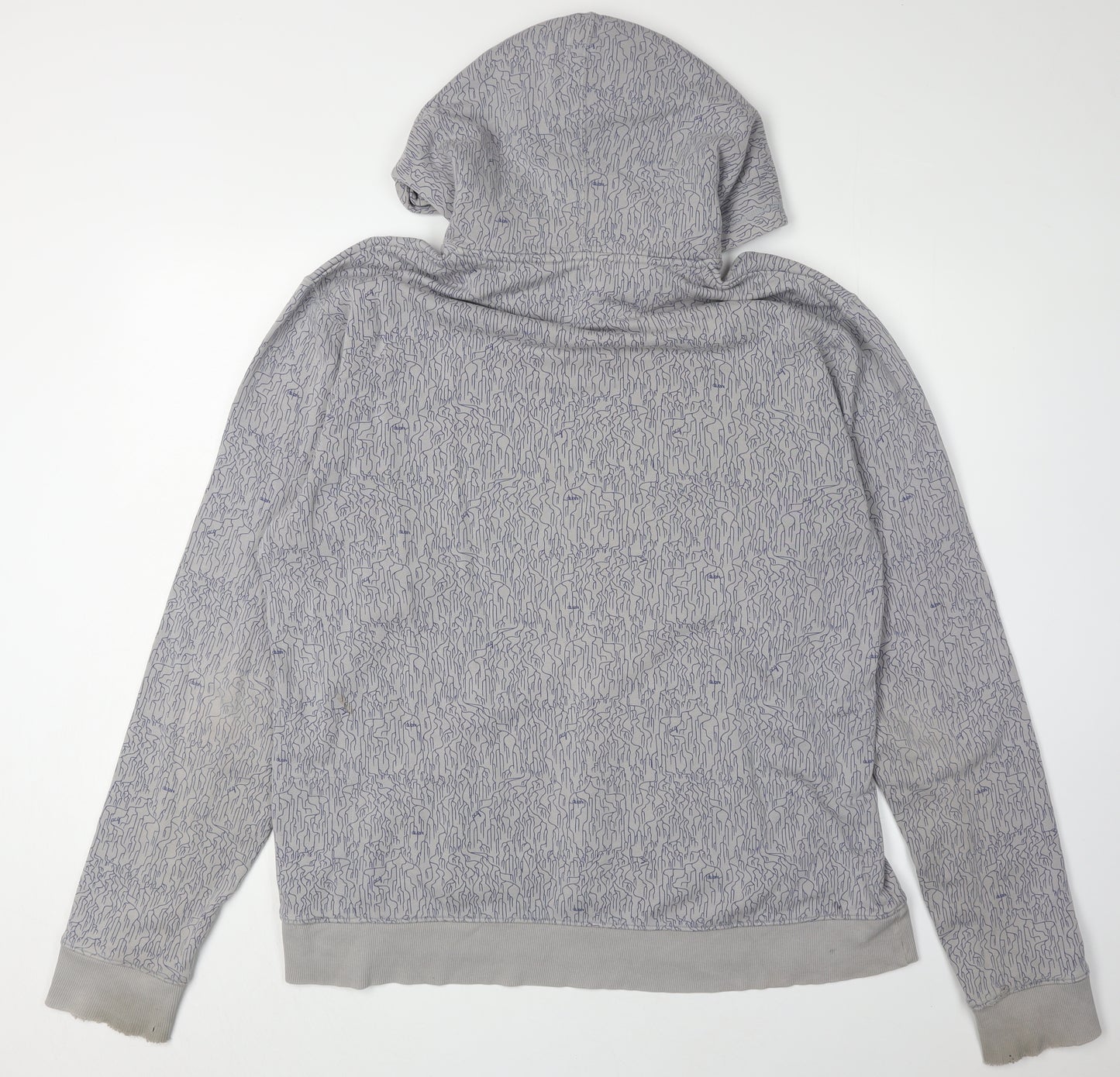 Nike Men's Grey Pullover Hoodie - Size L