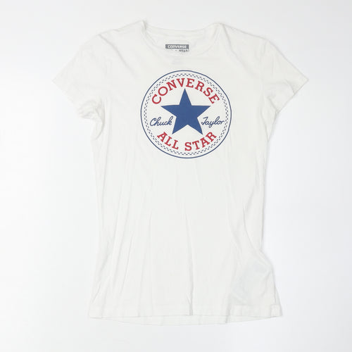 Converse Women’s White XS Crew Neck T-Shirt