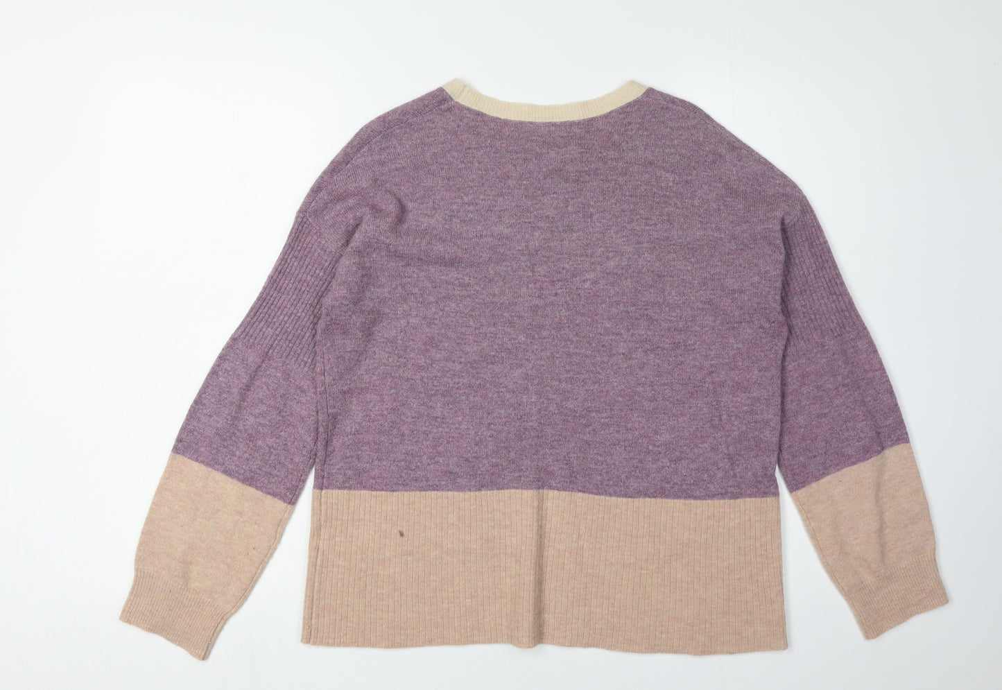 White Stuff Women's Purple Beige Pullover Jumper Size 10