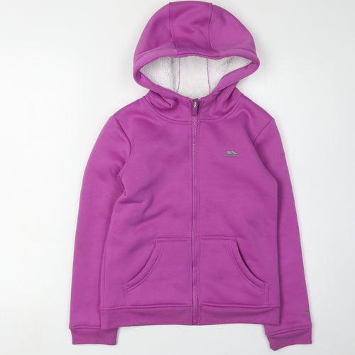 Trespass Girls Purple Full Zip Hoodie 9-10 Years
