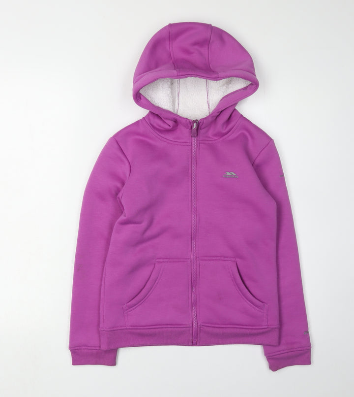 Trespass Girls Purple Full Zip Hoodie 9-10 Years