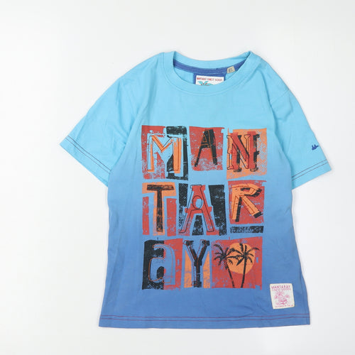 Mantaray Boys' Blue T-Shirt 5-6 Years Graphic Print Casual