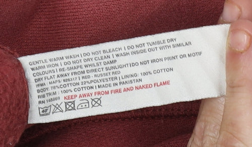 Fat Face Men's Red Full Zip Hoodie - Size S