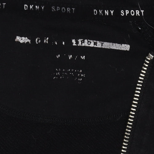 DKNY Women's Black Full Zip Hoodie - Medium, Casual Wear
