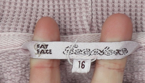 Fat Face Women’s Pink Pullover Hoodie Size 16