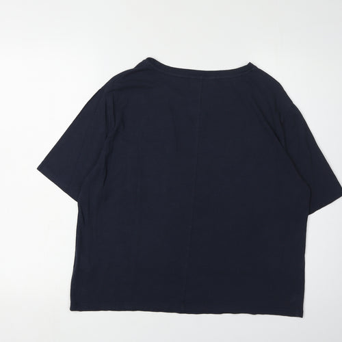 Boden Women's Blue T-Shirt Size 18 Relaxed Fit Basic