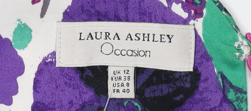 Laura Ashley Women's Multicoloured Floral Dress, Size 12, Formal