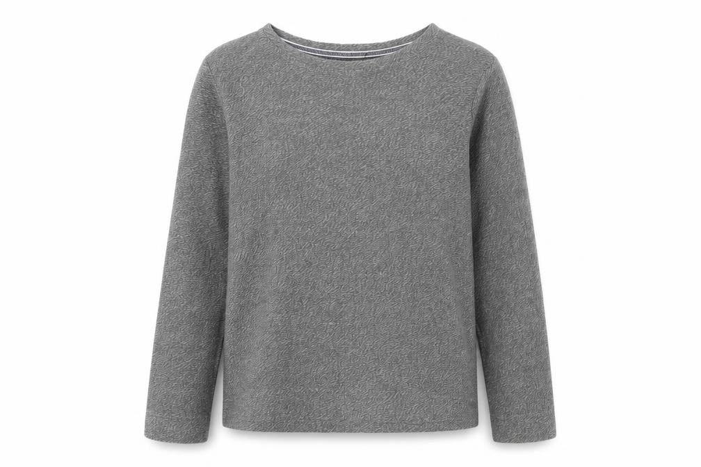 Front view of Seasalt Cornwall Women's Grey Pullover Sweatshirt, size 8
