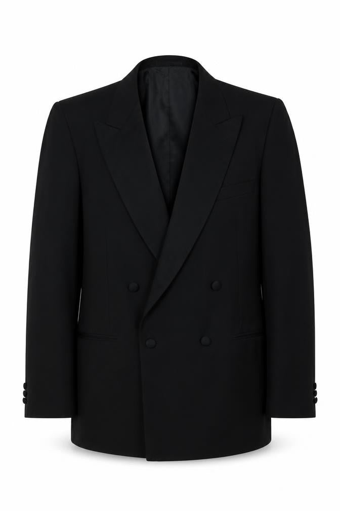 Front view of Austin Reed Men's Black Tuxedo Formal Blazer, size 42L