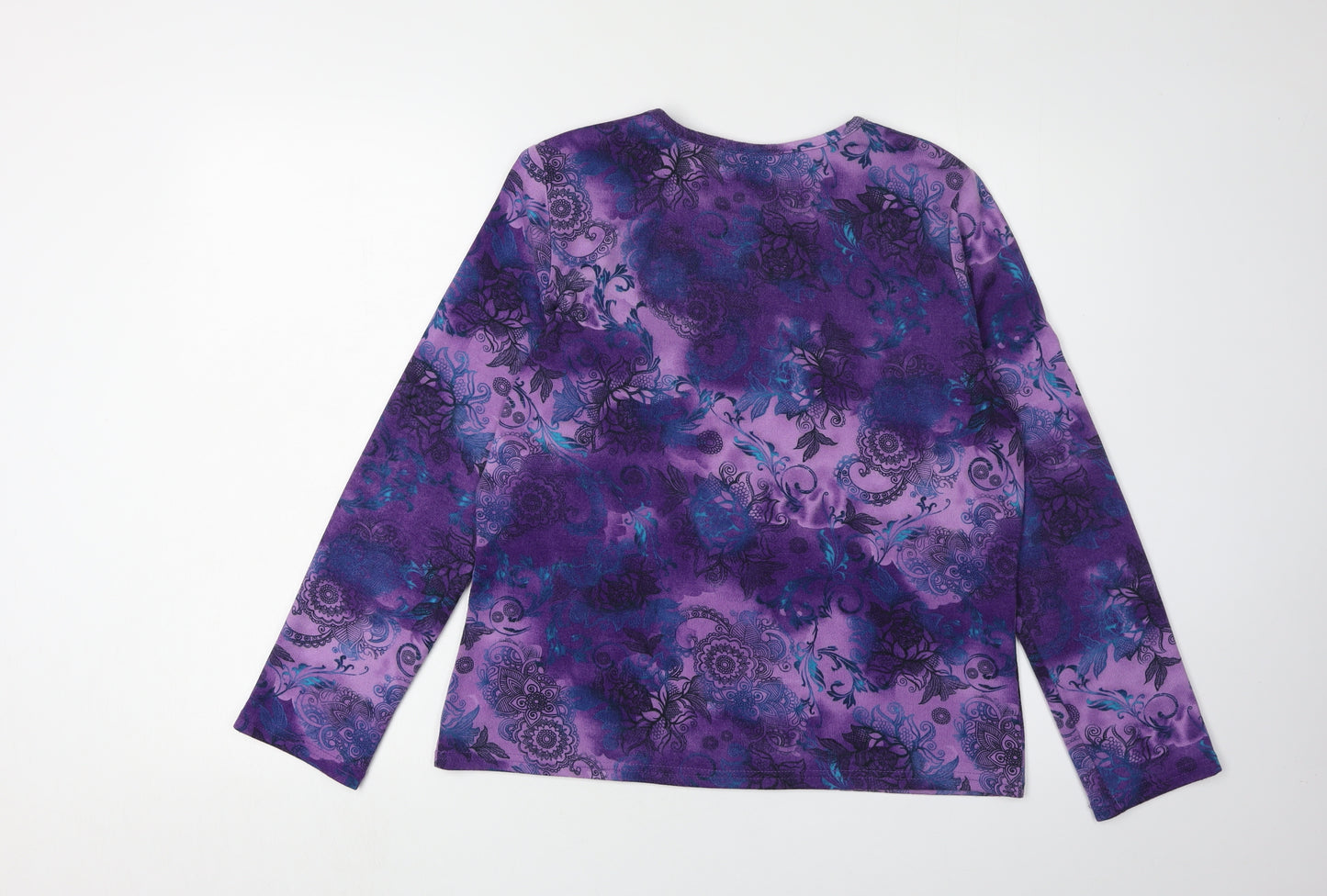 Honor Millburn Women's Purple Floral Pullover Jumper Size 12