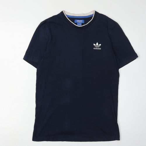 Adidas Men's Blue Crew Neck T-Shirt, Size S