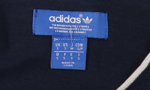 Adidas Men's Blue Crew Neck T-Shirt, Size S