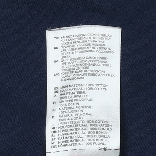 Adidas Men's Blue Crew Neck T-Shirt, Size S
