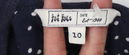 Fat Face Women’s Blue Polka Dot Jersey T-Shirt