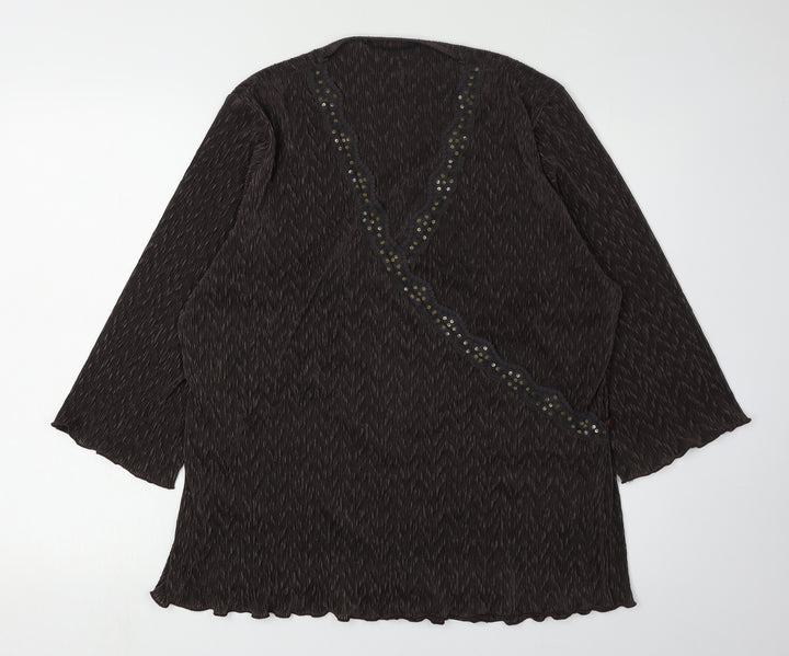 Windsmoor Women's Black Long Sleeve V-Neck Top