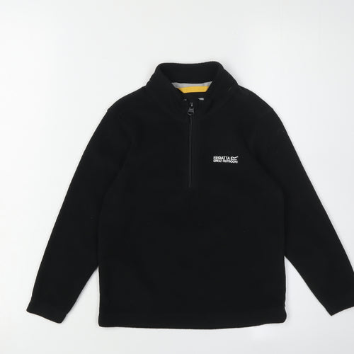Regatta Boys' Black Fleece 1/2 Zip Sweatshirt 5-6 Years