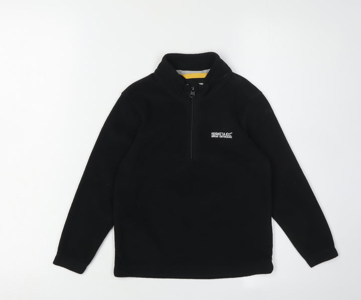 Regatta Boys' Black Fleece 1/2 Zip Sweatshirt 5-6 Years