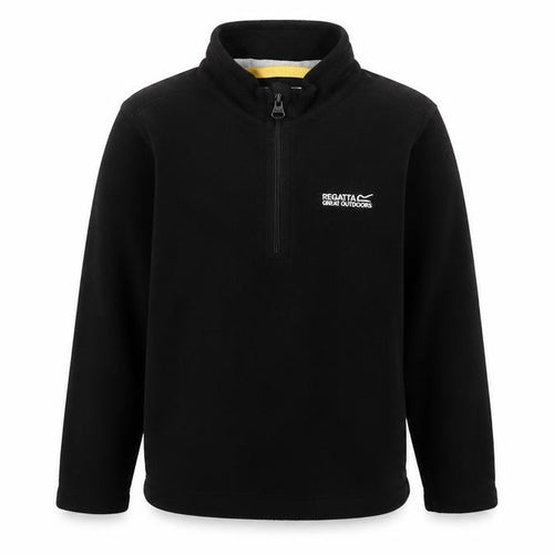 Regatta Boys' Black Fleece 1/2 Zip Sweatshirt 5-6 Years