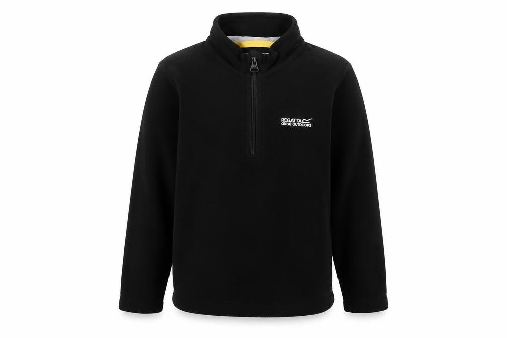 Regatta Boys' Black Fleece 1/2 Zip Sweatshirt 5-6 Years