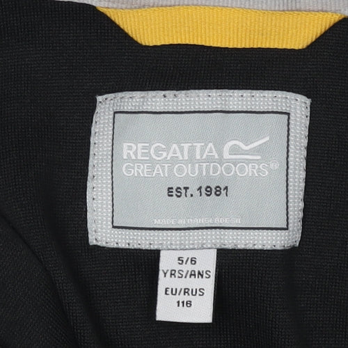 Regatta Boys' Black Fleece 1/2 Zip Sweatshirt 5-6 Years