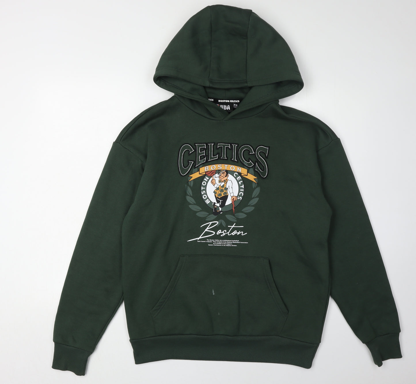 NBA Men’s Green XS Pullover Hoodie with Logo