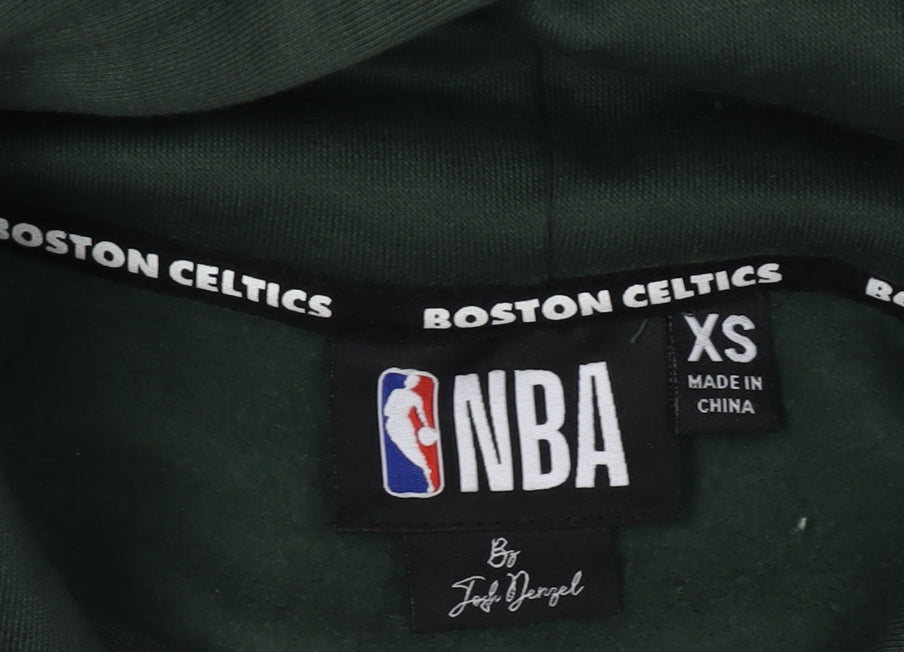 NBA Men’s Green XS Pullover Hoodie with Logo
