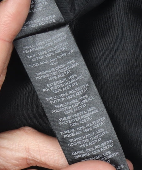 Jasper Conran Women's Black Geometric Dress 3/4 Sleeve 10