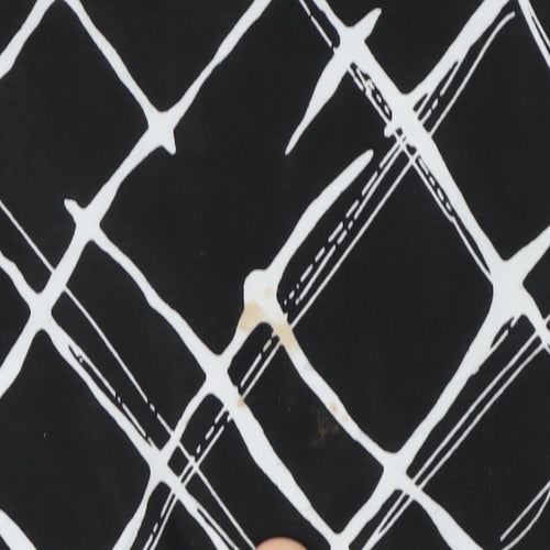 Jasper Conran Women's Black Geometric Dress 3/4 Sleeve 10