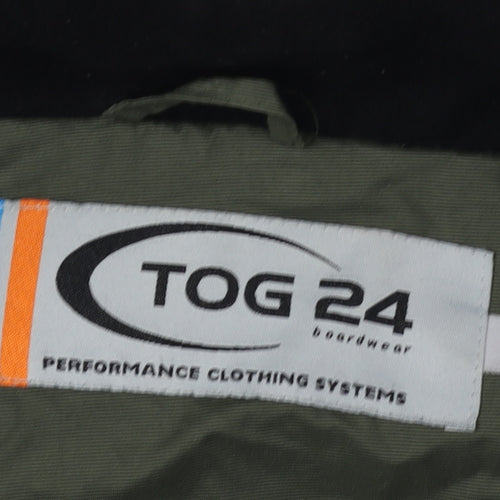 TOG 24 Men's Green L Puffer Jacket Hooded Casual