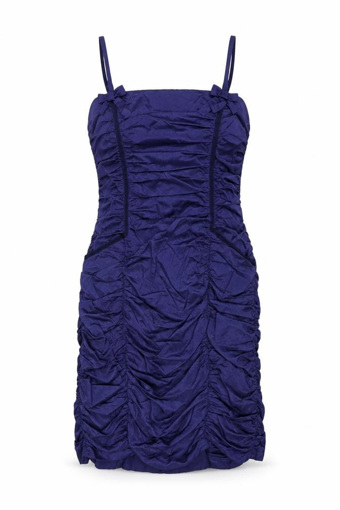 Front view of Whistles Women's Blue Bodycon Dress, size 12