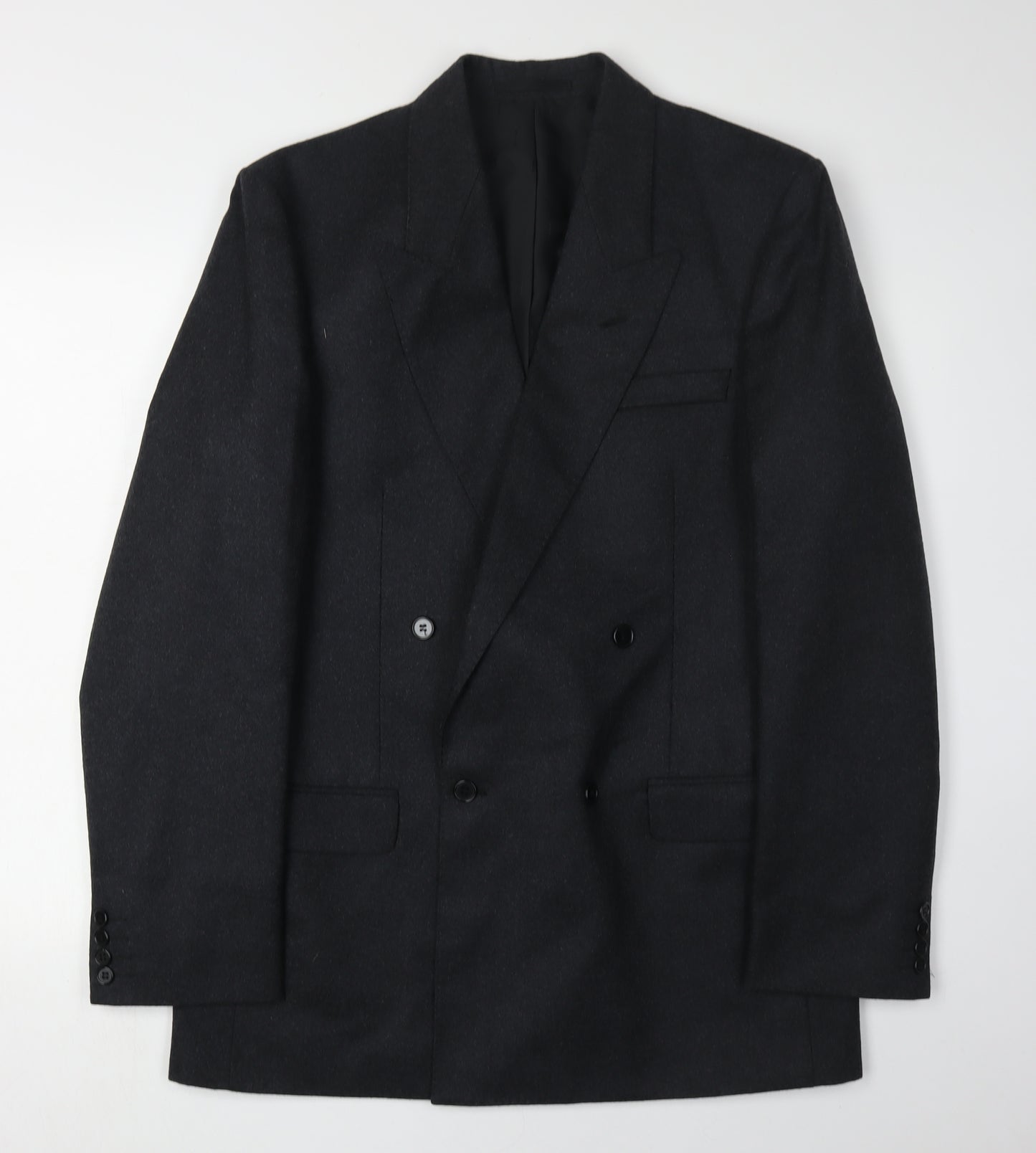 Centaur Men’s Black Wool Double-Breasted Blazer 40L
