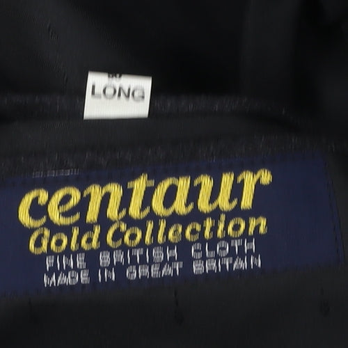 Centaur Men’s Black Wool Double-Breasted Blazer 40L